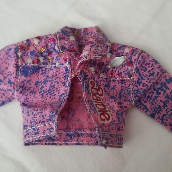 Vintage 1989 Barbie The Beat Purple Pink Denim Jacket in great condition - Picture 1 of 8